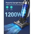 thumbnail image 3 of SSG Upright Vacuum Cleaner, Aspiron 1200W 25kPa 5-Mode Bagless Vacuum w/ Crevice Tool & Extension Wand, 3L Dust Cup w/ HEPA Filter, Upright Vacuum for Carpet, Pet Hair, Hard Floor, Tile Particles, 3 of 7