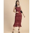thumbnail image 2 of Moomaya Printed Georgette Sleeveless Bodycon Dress - Elegant Evening Dress, 2 of 9