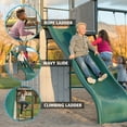 thumbnail image 5 of Lifetime Kid's Adventure Clubhouse Swing Set with Slide, Belt Swings and Trapeze Bar (91135), 5 of 13