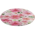 thumbnail image 4 of Floral Colorful Flower Soft Bedroom Round Area Rug, Washable Cute Nursery Circle Throw Mat, Non-Slip Contemporary Small Low Pile Floor Carpet for Dorm Bedside, 4 of 6