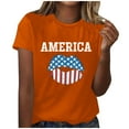 thumbnail image 1 of Blusa informal de manga corta con cuello redondo y estampado suelto de verano para mujer con estilo OAVQHLG3B Store  lin121212, 1 of 4