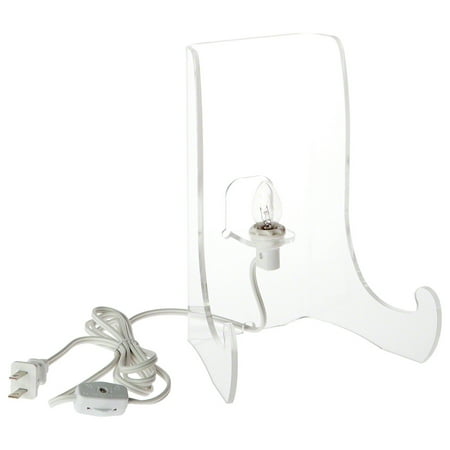 Plymor Clear Acrylic Lighted Flat Back Easel With Shallow Support