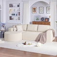thumbnail image 3 of Soscana 104.9" L Shaped Sectional Sofa with Chaise, Boneless Sofa Couch Corduroy Fluffy Couch with Deep Seat,for Living Room,Apartment, No Assembly, 3 of 8