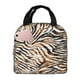 thumbnail image 1 of Easygdp Watercolor Zebra Bolsa Térmica Premium - Tela Oxford Impermeable, Gran Capacidad, Bolsillo Frontal, Unisex para Trabajo, Escuela, Actividades al Aire Libre y Picnics, 1 of 8