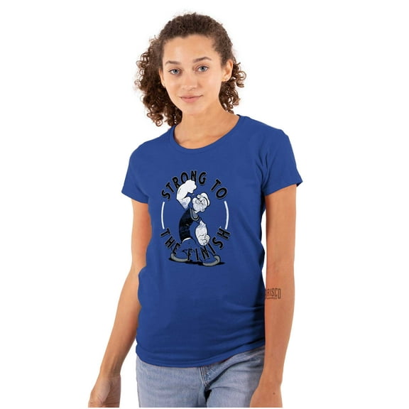 Popeye Sailor Man Strong To Finish Women's T Shirt Ladies Tee Brisco Brands M