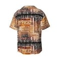 thumbnail image 2 of KLL Hand Drawn Vintage Coffee Print Men's Shirt Short Sleeve Button Down Summer Cuba Beach Shirts- XX-Large, 2 of 7