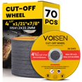 thumbnail image 1 of Disco de amoladora angular Cut Off Wheel VOISEN de 4 1/2 pulgadas y 70 piezas, 1 of 7