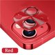 thumbnail image 1 of Protector de lente de cámara de cobertura completa 3D para iPhone 13 14 Pro Max 12Mini 14Plus Protector de vidrio de cámara de metal para iPhone 11 12 PRO MAX, rojo, 1 of 5