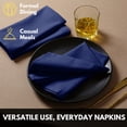 thumbnail image 4 of Softopia Cotton Dinner Table Fabric Napkins 17"x17", Set of 4, Indigo Blue, 4 of 7