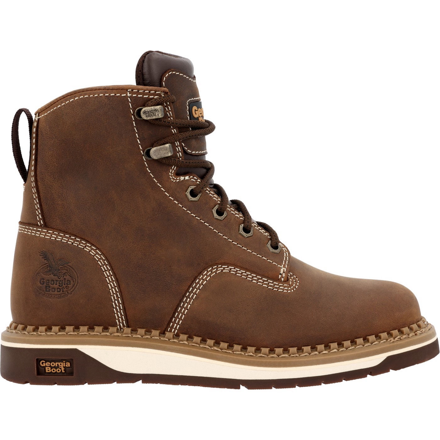 Georgia Boot AMP LT Wedge Women's Work Boot, Brown, Size 9(M)