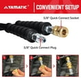 thumbnail image 2 of YAMATIC Pressure Washer Hose 3/8" x 25 FT, 4000 PSI Commercial Grade High Tensile Wire Braided, Swivel Quick Connector, 2 of 6