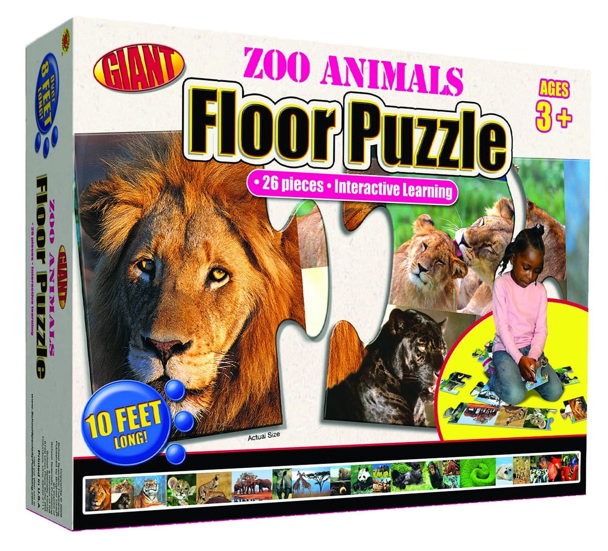 Zoo Animals Floor Puzzle : 26 pieces - Interactive Learning