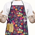 thumbnail image 2 of Pioneer Flower Floral Print Pattern Apron-Garden Aprons for Women with Pockets-Cotton Linen Waterproof Kitchen Cooking Gardening Aprons Adjustable for Kitchen,Cooking,BBQ and Salon 33x27 Inch, 2 of 7