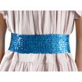 thumbnail image 5 of Women's Sparkly Glitter Sequin Wide Stretch Elastic Belt Accessory, 5 of 6