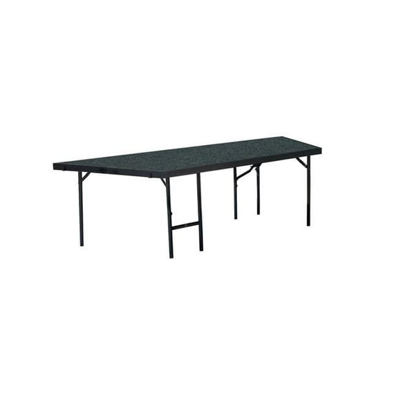 National Public Seating SP4824C-04 Stage Pie Compatible with a 4 ft. x 8 ft. x 24 in. Stage, Blue Carpet
