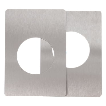 2pcs Meubles Porte Bouton Plaque de Réparation en Acier Inoxydable Porte Plaque de Renfort