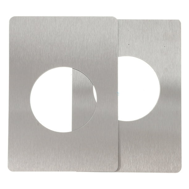 2 piezas de placa de reparación de perilla de puerta de muebles, placa de refuerzo de puerta de acero inoxidable