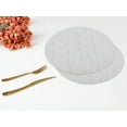 thumbnail image 6 of Unique Bargains Set of 6 Round Placemats for Kitchen Dining Table Decor Beige, 6 of 7
