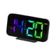 thumbnail image 3 of Reloj despertador Digital Reloj de escritorio luz ajustable de 5 niveles pantalla RGB 12/24H luz ambiental colorida para sala de estar mesita de noche Negro mayimx Reloj despertador digital, 3 of 9