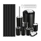 thumbnail image 1 of Set De Baño Accesorios 8/10 Pzs Negro Plástico Completo NEGRO GRIS Black-8PZS, 1 of 5