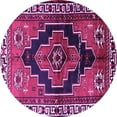 thumbnail image 1 of Ahgly Company Indoor Round Persian Purple Traditional Area Rugs, 4' Round, 1 of 4