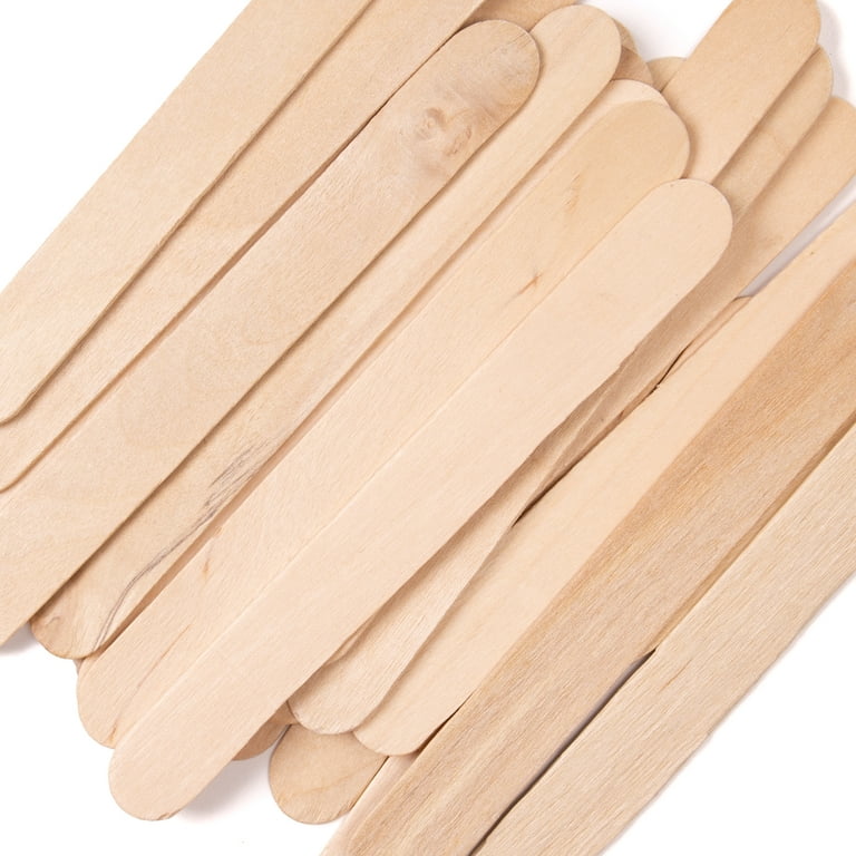 300 pcs Jumbo Wooden Craft Sticks Pack - Bulk Popsicle Sticks for Arts &  Crafts Projects, Holiday Ornament Crafting, Ice Cream, Waxing