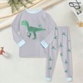 thumbnail image 2 of NOLDARES Toddler Boys Pjs Pajama Set 2 Piece Cotton Long Sleeve Top and Pants Print Comfy Sleepwear Boys Toddler 6-12 Months 12-24 Months 2t 3t 4t 5t 6t 7t 8t 9t Children,Mint Green,6-7 Y, 2 of 9