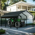 thumbnail image 2 of Walsunny Steel Carport 12X15 FT Heavy Duty Carport Canopy with Galvanized Steel Roof and Frame Metal Carport, 2 of 8