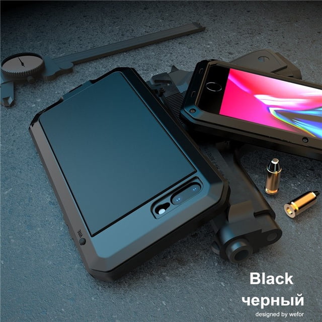 Funda de teléfono de aluminio y Metal con armadura a prueba de golpes para iPhone 14 13 12 11 Pro XS MAX XR X 7 8 6 6S Plus SE, funda protectora completa para parachoques Tan Jianjun unisex
