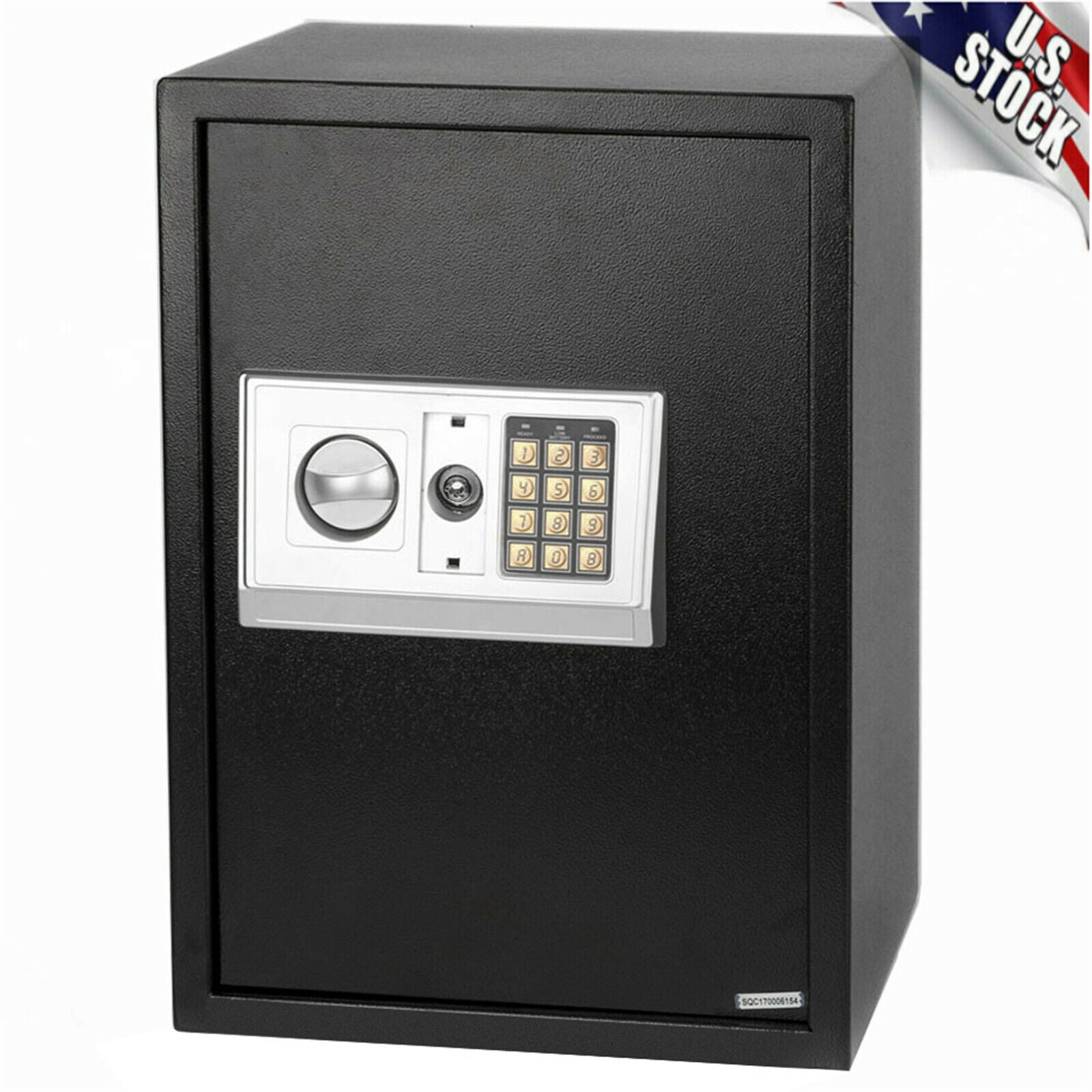 Safe Boxes Electronic Safe Steel Security Lock Box, Keypad with 2 Manual Override Keys,Lock
