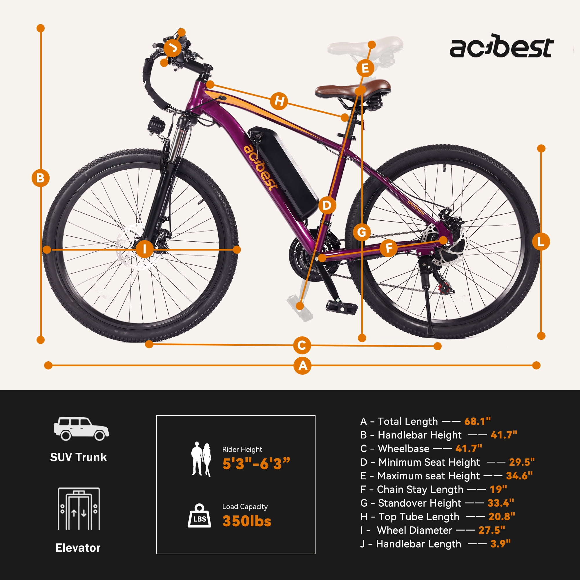 Electric Bike for Adults, 1200W Peak Mountain Ebike, 27.5" Adult Electric Bicycle with 48V Removable Battery, 21 Speed, Purple