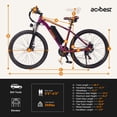 thumbnail image 5 of Electric Bike for Adults, 1200W Peak Mountain Ebike, 27.5" Adult Electric Bicycle with 48V Removable Battery, 21 Speed, Purple, 5 of 7