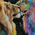 thumbnail image 5 of Autua Lions Painting Shower Curtain Set 100% Polyester with Hooks 69"x72, 5 of 7