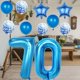 thumbnail image 4 of Set de globos para fiesta XLOOD 65.º cumpleaños azul, foil de 40", 4 of 5