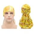 thumbnail image 5 of Yvsxxv Camouflage Print Silky Bandana, Polyester Stretch Head Wrap, Unisex Daily Hair Accessory, Yellow, 1 Pc, 5 of 6