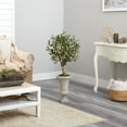 thumbnail image 4 of Nearly Natural 3.5' Olive Artificial Tree in Sand Colored Urn, 4 of 4