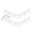 thumbnail image 3 of Feledorashia Bow Ribbon Garland, Party Bunting Decoration, Streamer for Wedding Birthday Shower Anniversary Wall Backdrop Table and Decor, Preassembled Fabric Bows with Continuous Cord and Shape, 3 of 6