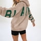 thumbnail image 5 of Fashiona Sudadera con capucha y estampado de letras para mujer, 5 of 6
