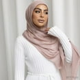 thumbnail image 3 of Soft Viscose Cotton Solid Color Scarf Fashion Wide Edge Thin Hijabs High Quality Headscarf Long Shawls for Muslim Woman (2 Coffee), 3 of 7