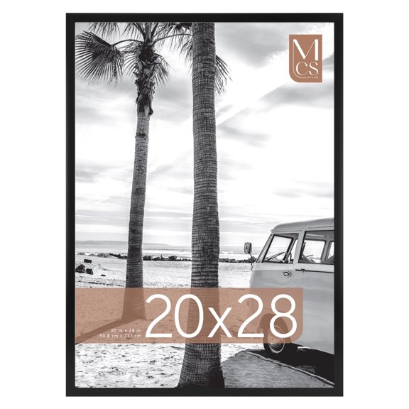 MCS Foundation 20x28 Poster Frame Traditional Black, Vertical & Horizontal Wall Hanging Large Picture Frame for Photos, Posters & Art Prints (1-Pack)
