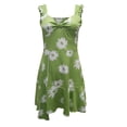 thumbnail image 2 of JustVH Women Sundress Floral Print Sweetheart Neck Sleeveless Empire Waist Summer Dress, 2 of 4