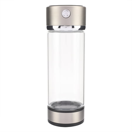 Rupoun Portable Hydrogen Water Bottle Generator 420ml / 14.2 oz High Borosilicate Glass Ionizer Cup with USB Rechargeable SPE PEM Technology for Wellness