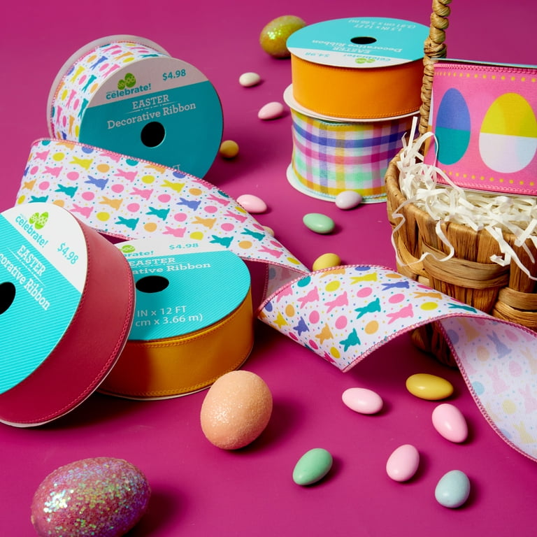 Way To Celebrate Easter Bny/egg Ribbons, 2.5in