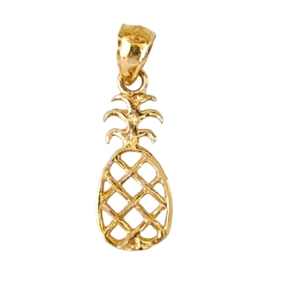 14K Yellow Gold Pineapple Pendant
