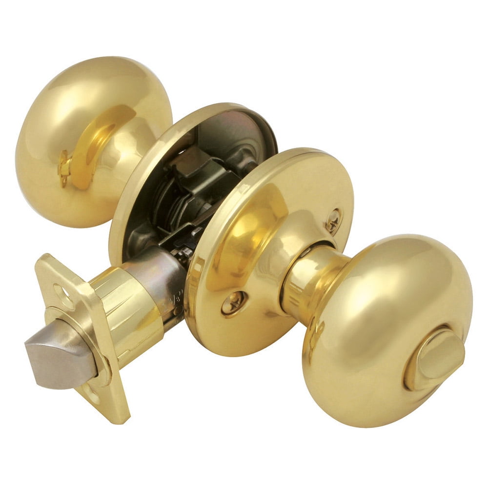 Design House 753103 Pro Cambridge Bed and Bath Door Knob, Polished