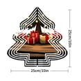 thumbnail image 2 of Stylish Metal Hanging Christmas Tree Wind Spinner - Festive Design with Ornaments & Lights for Garden & Yard Decor, 2 of 7