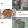 thumbnail image 3 of Colador de silicona ajustable con Clip para ollas, sartenes y cuencos, escurridor de mano para Fideos, Pasta, 1 unidad, 3 of 5