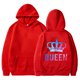 thumbnail image 3 of Nuevas sudaderas con capucha y manga larga con estampado de REINA Y REY para parejas, para hombre y mujer, 3 of 5