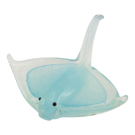 Beachcombers Coastal Stingray Glow in Dark Art Glass 6 Inch Tabletop Figurine