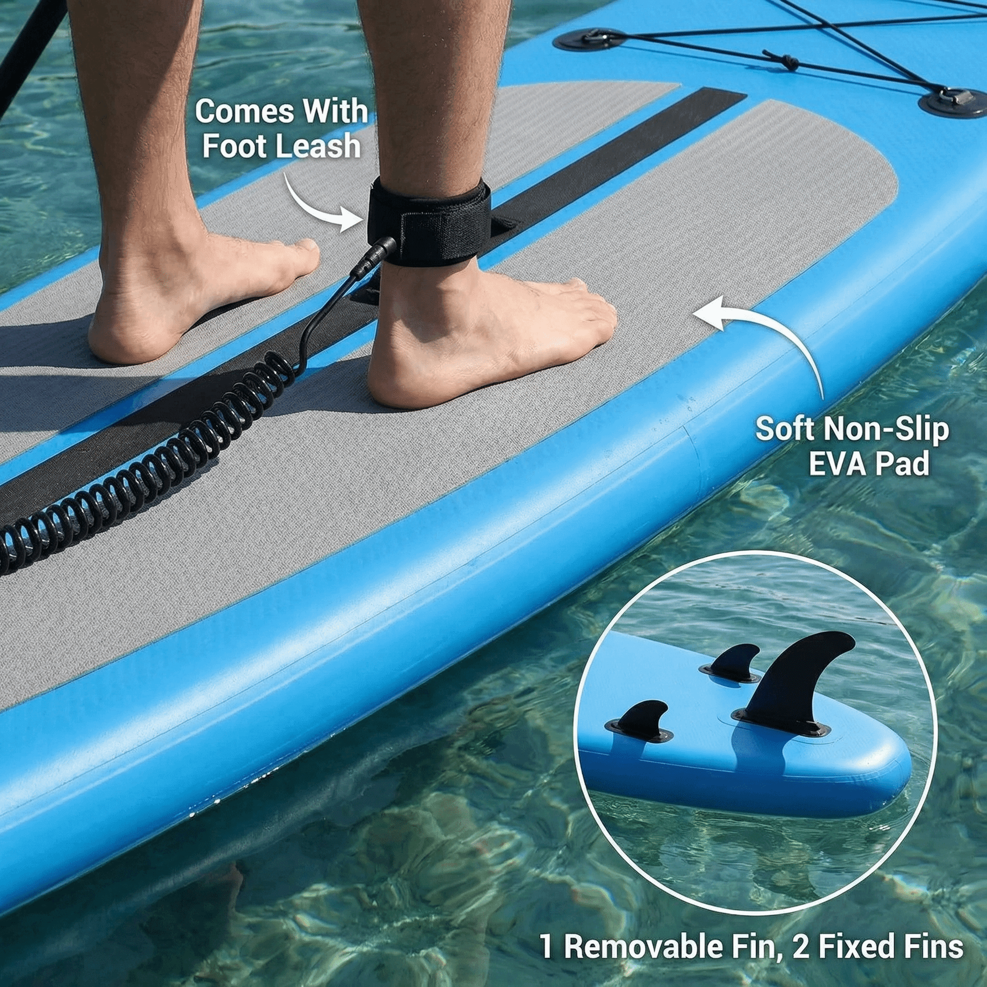 TLSUNNY 12' Inflatable Paddle Board Set, iSUP for Recreation, Fitness, Family Outings
